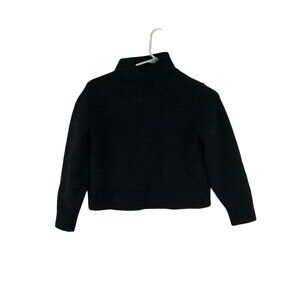 Wilfred Aritzia Kids Small 100% Cashmere Sweater Turtleneck Black Long Sleeve